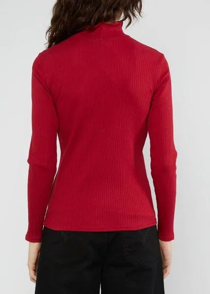 blutsgeschwister Blutsgeschwister Longsleeve aus Biobaumwolle - Female Power, Scarlet dahlia red (rot), – Produktbild 3 von 3