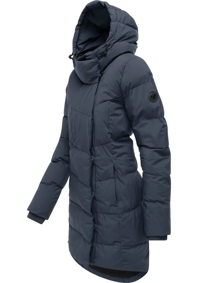 ragwear ragwear Wintermantel Pavla Soft YOUMODO Wasserdichter Steppmantel mit Fleecekragen, Blau, – Produktbild 3 von 3