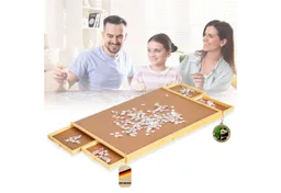 Floordirekt Puzzleunterlage Yukon Puzzletisch für bis zu 1000 Teile mit 4 Schubladen, ideal zum Vorsortieren & Aufbewahren, kompakt und platzsparend – Produktbild 1 von 1