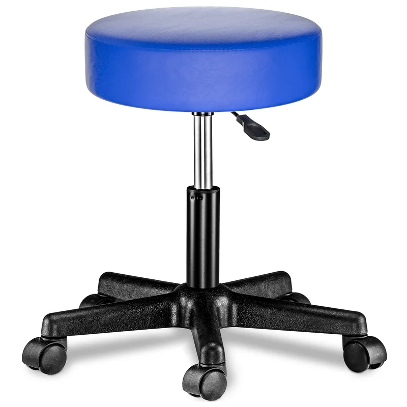 Casaria® Rollhocker Kunstleder Blau 360° drehbar, Blau, – Produktbild 1 von 2