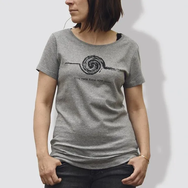 little kiwi little kiwi Damen T-Shirt, "Störe meine Kreise nicht", Grau, – Produktbild 1 von 2