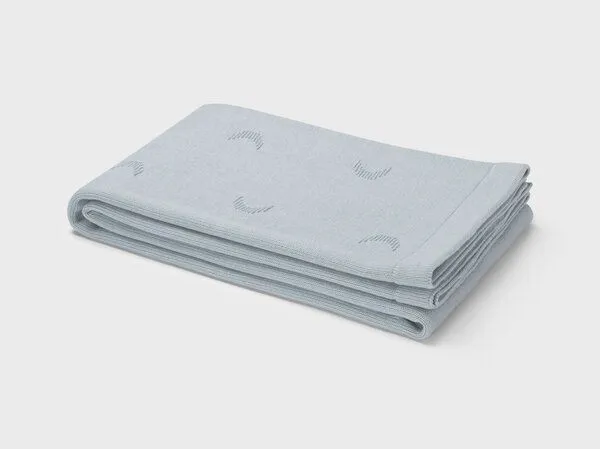 Yumeko Yumeko Kinderdecke Baumwolle Moon, Faded blue, – Produktbild 1 von 2