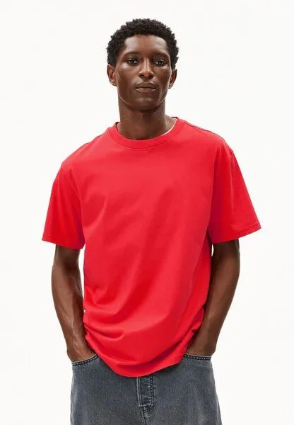 ARMEDANGELS ARMEDANGELS MAARKOS MID WEIGHT Herren T-Shirt aus Bio-Baumwolle, Mars red, – Produktbild 1 von 4