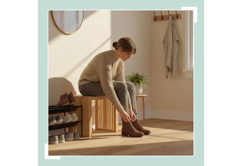 RELAXDAYS RELAXDAYS Sitzbank Minimalistische Sitzbank aus Bambus (1-St), Braun, – Produktbild 2 von 5