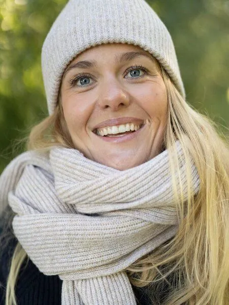 FUXBAU FUXBAU Merino Schal extra lang, Beigemeliert, – Produktbild 4 von 4