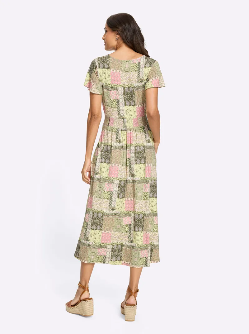 Witt Jerseykleid, Altrosa-oliv-bedruckt, – Produktbild 2 von 2