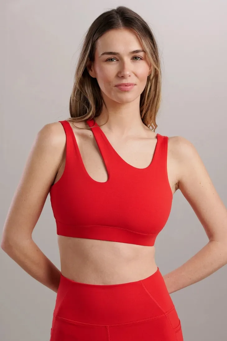 SEAAV SEAAV Damen vegan Bh Ausschnitt Rot, Rot, – Produktbild 2 von 2