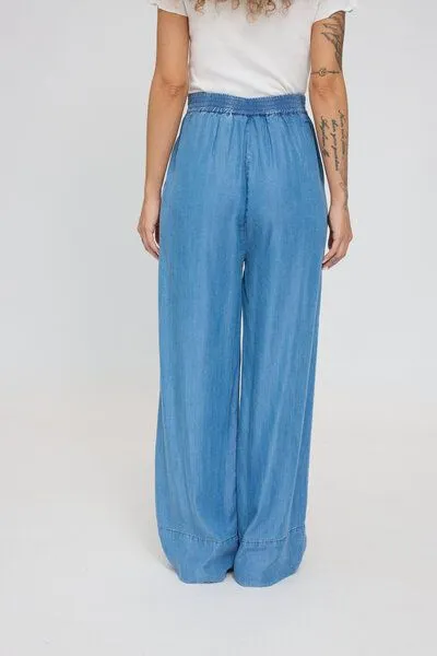 Mazine Mazine Hose Wide Leg, Dark blue wash, – Produktbild 3 von 4