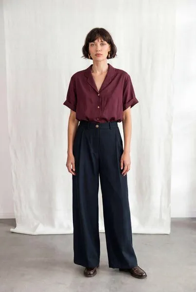 Jyoti - Fair Works Jyoti - Fair Works Modal Bluse Avaani, Traube, – Produktbild 2 von 3
