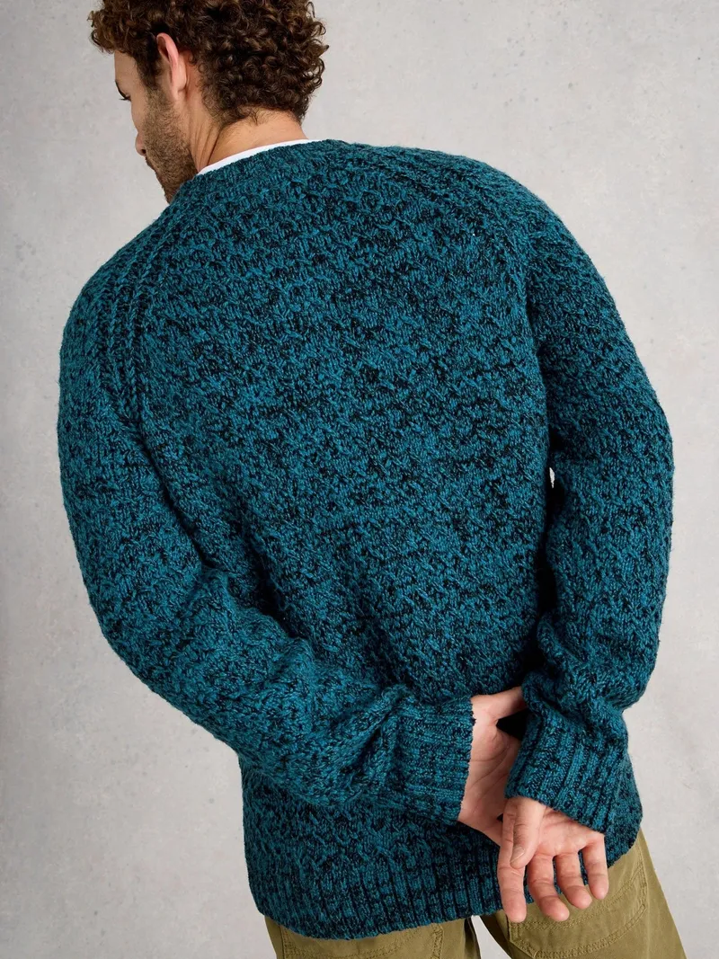 White Stuff Pullover Albany mit Rundhalsausschnitt - S, Blau multi, – Produktbild 4 von 4
