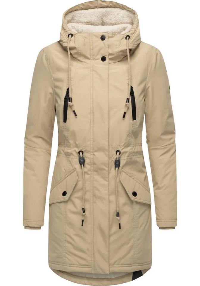 ragwear ragwear Wintermantel Elsien wasserdichter Winterparka mit Teddyfell-Futter, Braun, – Produktbild 2 von 4