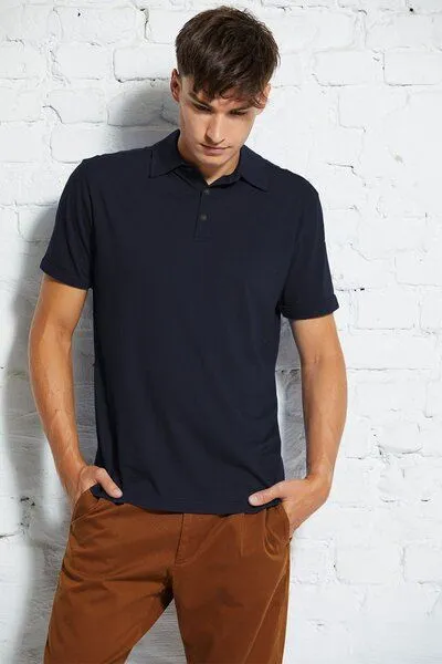 Wunderwerk Wunderwerk Herren Polohemd aus Bio-Baumwolle & Modal "Metro Polo male", Grau (basalt 388), – Produktbild 2 von 3