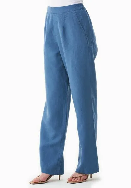 ORGANICATION ORGANICATION Hose aus TENCEL Lyocell und Leinen, Blau(light navy), – Produktbild 4 von 4