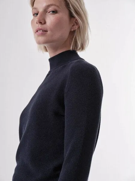 LANIUS LANIUS Rollkragenpullover aus Bio-Baumwolle, Atlantic, – Produktbild 2 von 4