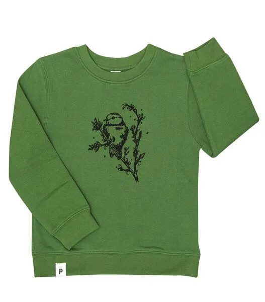 päfjes päfjes Mara Meise - Kinder Bio Sweater - Organic Cotton - Grün – Produktbild 1 von 4