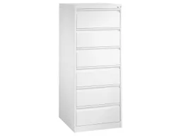 C+P C+P Karteikartenschrank zweibahnig, 6 Schubladen DIN A5 quer weiß – Produktbild 1 von 1