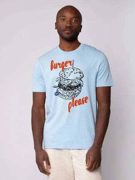 watapparel watapparel T-Shirt Unisex Burger please, Blue soul, – Produktbild 1 von 4