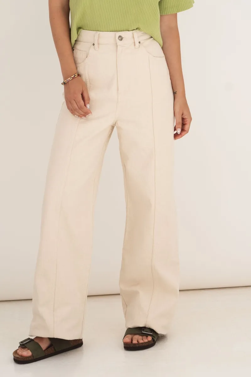 Näz Näz Damen vegan Denim-Hose Elsa Weiß, Weiß, – Produktbild 1 von 1