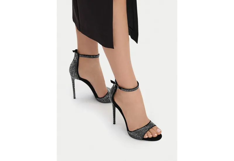 Eva Minge Damen-Sandalen Schwarz Sandale, Schwarz, – Produktbild 2 von 3