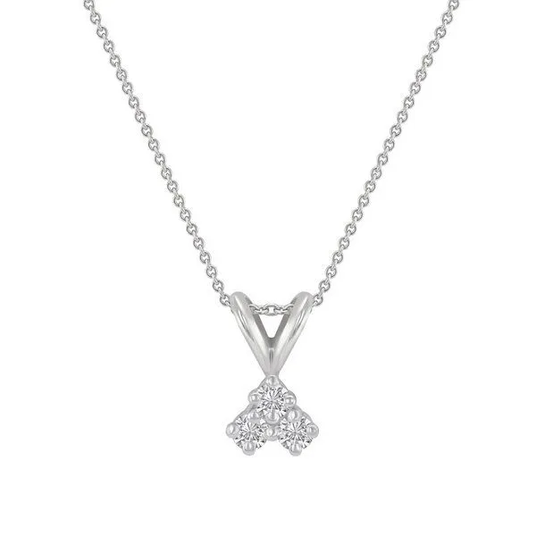 Eppi Eppi Goldene Kette mit drei synthetischen Diamanten Froze, Weiss, – Produktbild 1 von 3