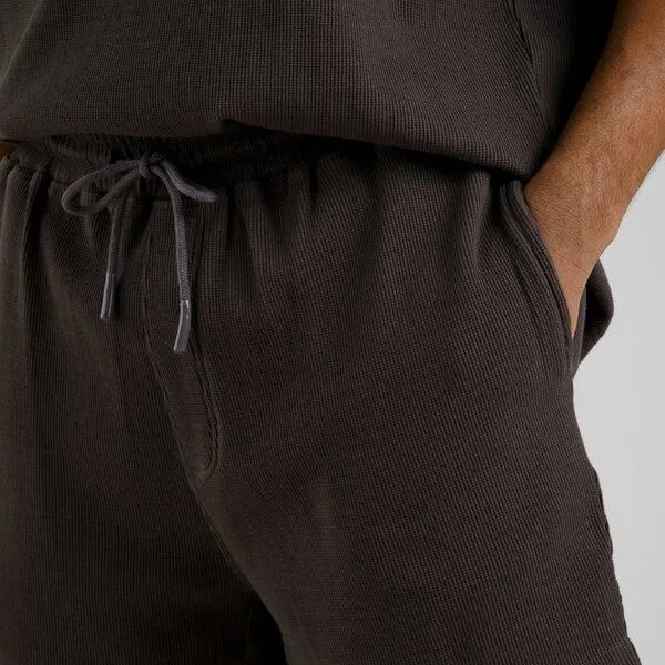Dedicated DEDICATED Herren Shorts aus Bio-Baumwolle - Essingen Waffle, Phantom black (grau), – Produktbild 1 von 4