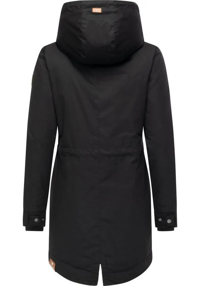 ragwear ragwear Kurzmantel Cannas YOUMODO Kurzer Damen Mantel mit verstellbarer Kapuze, Schwarz, – Produktbild 4 von 4