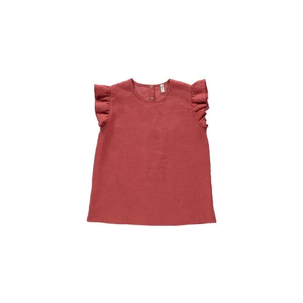 PETER JO PETER JO Shirt Rose aus Leinen, Terracotta, – Produktbild 1 von 3