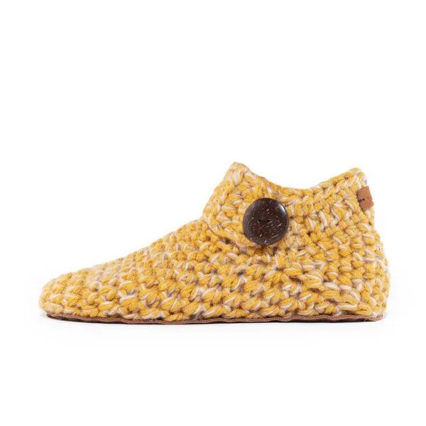 Kingdom of Wow Kingdom of Wow - Handgefertigte Hausschuhe aus Wolle - low top, Butterscotch, – Produktbild 1 von 4
