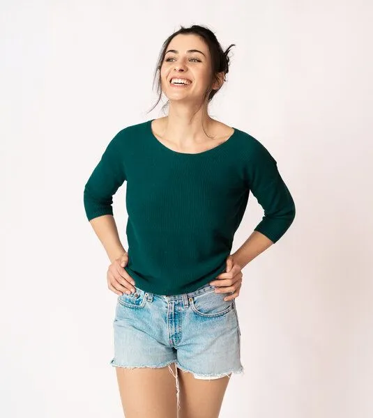 Gary Mash GARY MASH Leichter Strickpulli Valona aus Biobaumwolle, Petrol, – Produktbild 2 von 4