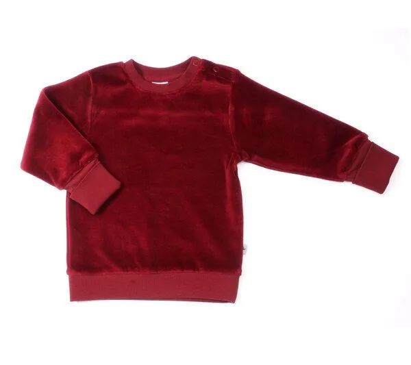 Leela Cotton Leela Cotton Nicky Sweatshirt Bio-Baumwolle, Bordeaux, – Produktbild 1 von 2