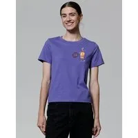 watapparel watapparel T-Shirt Frauen Funny Cat, Purple love, – Produktbild 1 von 1