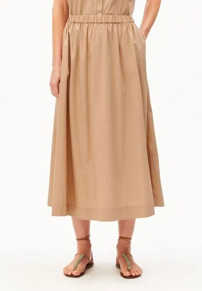 ARMEDANGELS ARMEDANGELS POPLIN Damen Rock aus 100% Bio-Baumwolle, True camel, – Produktbild 1 von 4