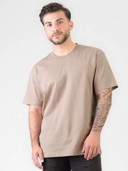 COREBASE COREBASE T-Shirt "BoxFit" aus 100% Bio-Baumwolle, Mocca (mocca), – Produktbild 2 von 3