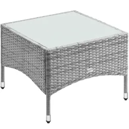 Casaria® Polyrattan Beistelltisch Grau 58x58x42cm – Produktbild 1 von 1