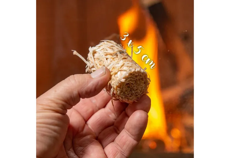 naturling naturling Holzwolle Anzünder gewachst 5kg - ca. 400 Anzünder - mit Vorratsbeutel – Produktbild 7 von 8