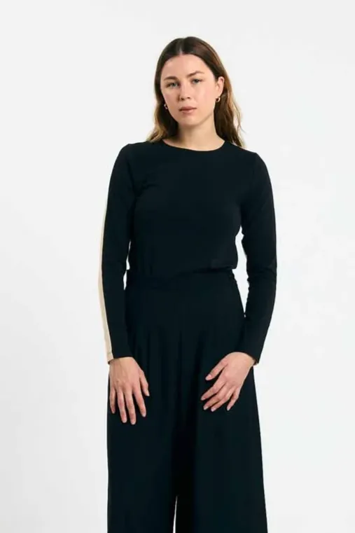 SUITE13LAB SUITE13LAB Damen vegan Top Balao Bicolor Schwarz, Schwarz, – Produktbild 2 von 2