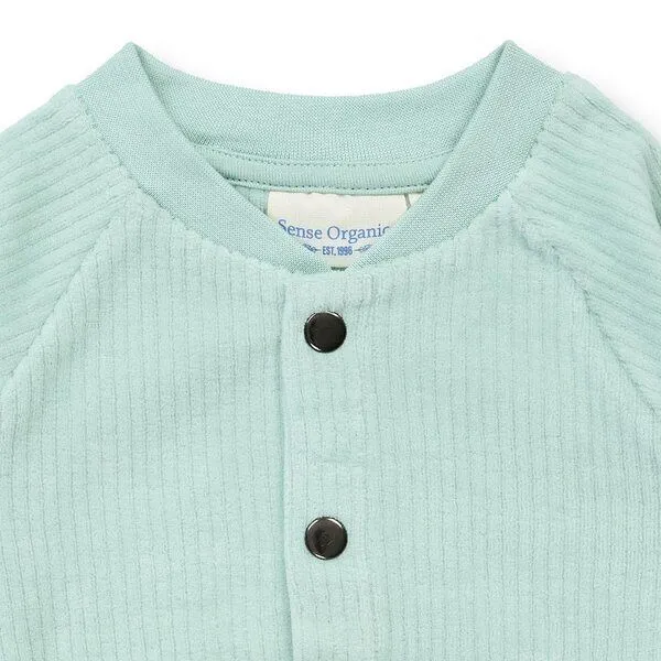 Sense Organics Sense Organics Babyjacke aus Nicki in Eismintgrün, Modell YANNIE, Eismintgrün, – Produktbild 2 von 3