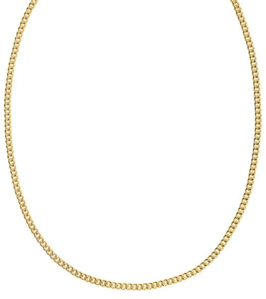 macimo macimo Cuban Halskette, 50 cm vergoldet, aus recyceltem Sterlingsilber, Gold, – Produktbild 3 von 4