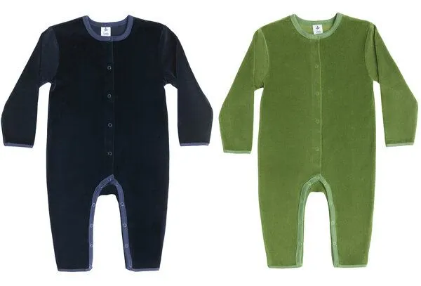 Leela Cotton Leela Cotton Baby Strampler Set, Nachtblau/waldgrün, – Produktbild 1 von 1