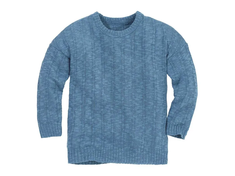 Disana Disana Kinder Leinen-Pullover taubenblau Gr.98/104, Blau, – Produktbild 1 von 1