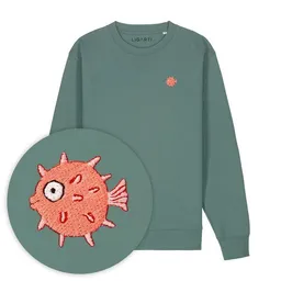 LIGARTI Bestickter Pullover – Kurt der Kugelfisch – LIGARTI Tiermanufaktur – Produktbild 1 von 1