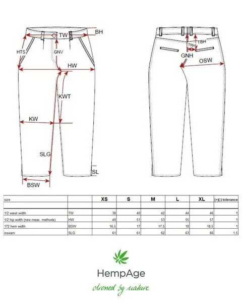 HempAge Hempage Damen 7/8 Bundfaltenhose Hanf/Biobaumwolle, Navy(blau), – Produktbild 3 von 4