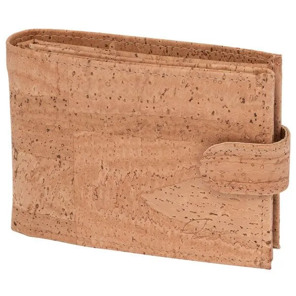 Simaru Simaru Kork Portemonnaie Herren Querformat, 10 Karten + Sichtfenster, Beige, – Produktbild 1 von 3