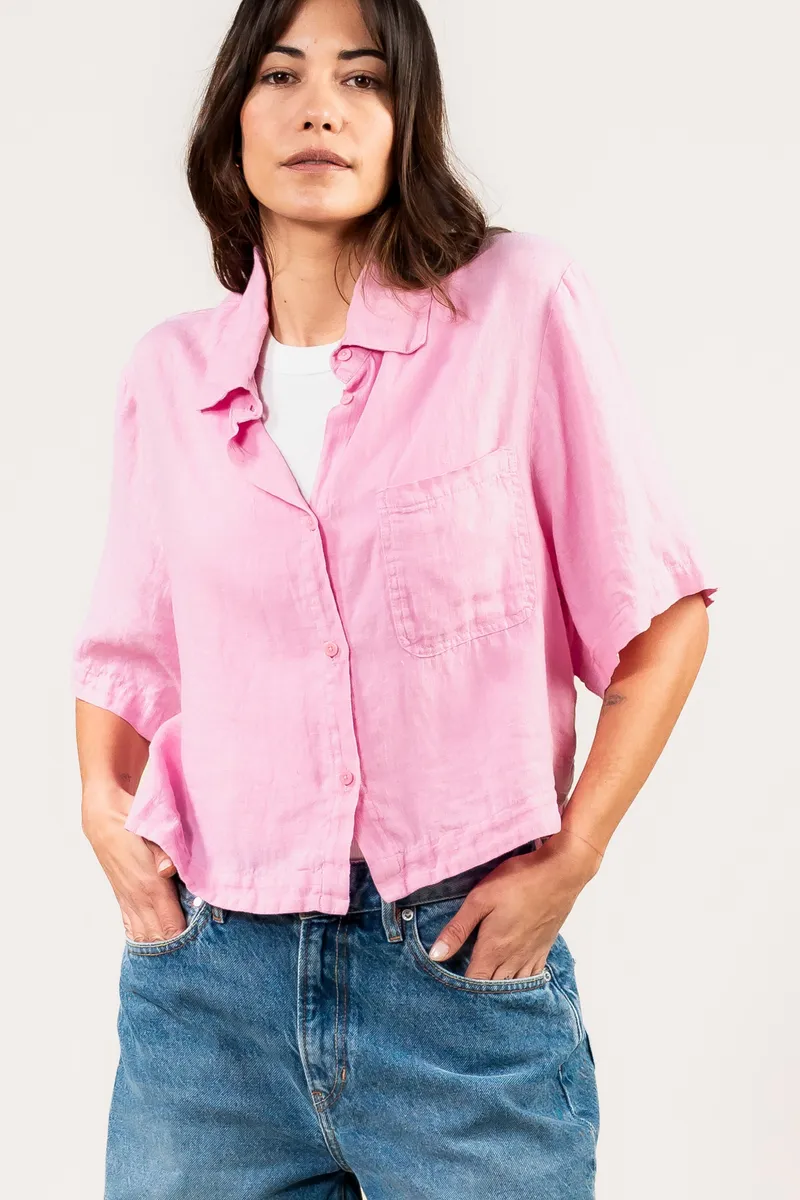 Kuyichi Kuyichi Damen vegan Shirt Liv Staubig Rosa, Hell-pink, – Produktbild 2 von 2