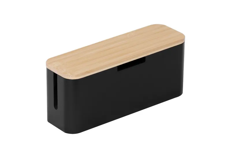 RELAXDAYS RELAXDAYS Kabelbox aus Bambus, (7-tlg), Braun|schwarz, – Produktbild 1 von 5