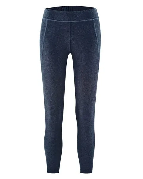 HempAge HempAge Yoga Leggins Jersey Hanf/Biobaumwolle, Navy (blau), – Produktbild 3 von 4