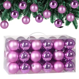 Casaria® Weihnachtskugeln Rosa 54-tlg in matt & glänzend – Produktbild 1 von 1