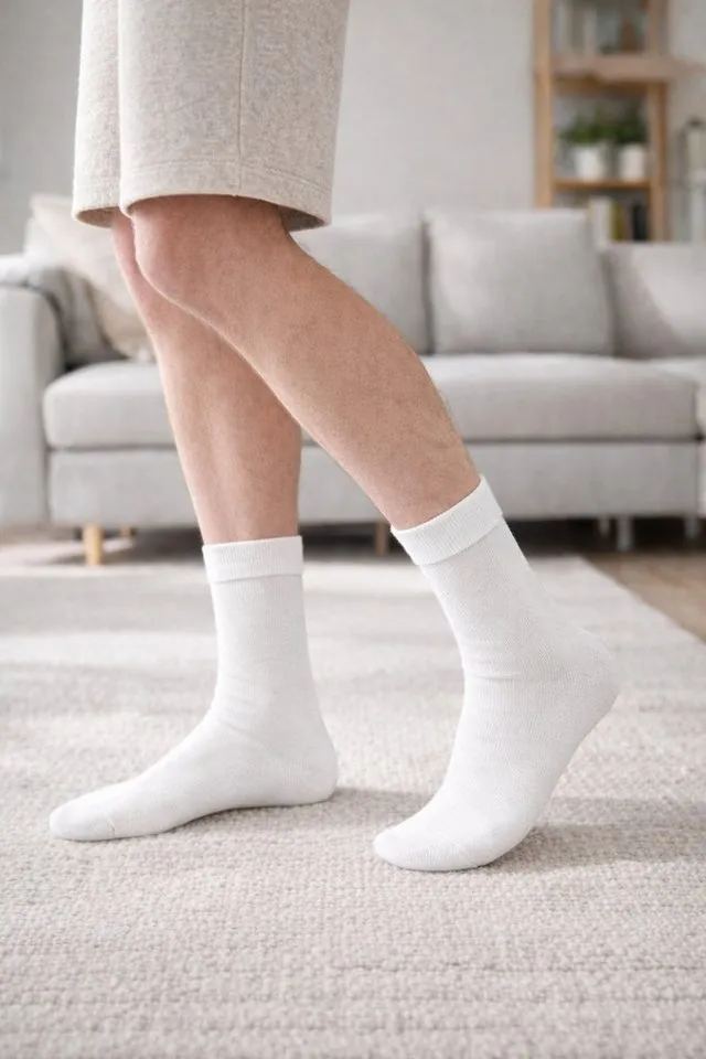 NERS Basicsocken aus Bambus Damen & Herren, ohne Naht im Zehenbereich, Komfortbund (Spar-Set, 9-Paar, verstärkte Verse) Premium Bambussocken Atmungsaktiv & Weich, mit Geschenkbox, Schwarz, – Produktbild 3 von 5