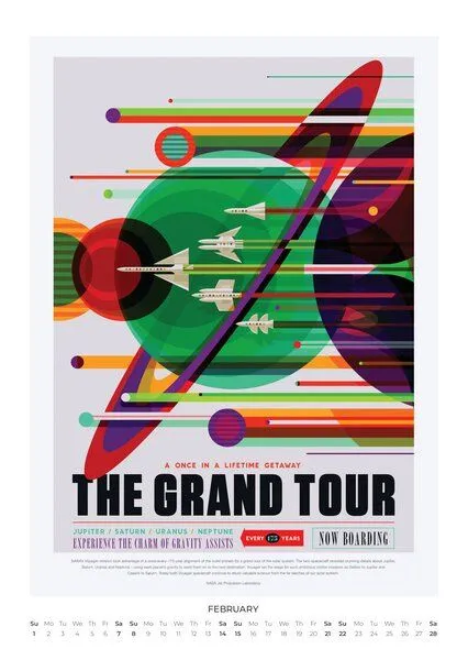 Photocircle Photocircle NASA Visions of the Future Wandkalender 2027 – Monatskalender mit Weltraum Science-Fiction Illustrationen – Produktbild 4 von 4