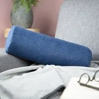 nahtur-design nahtur-design Nackenrolle mit leichtem Lodenbezug | Naturfüllung, Blau_02, – Produktbild 2 von 4